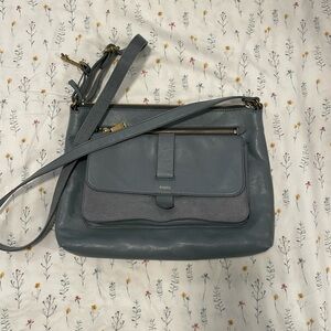FOSSIL baby blue satchel